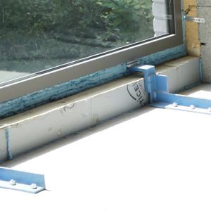 Support baie vitrée triple vitrage avec rupture pont thermique